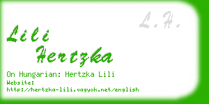 lili hertzka business card